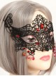 Half Face Fox Masks Halloween Black Lace Gothic Lolita Mask