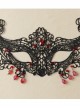 Half Face Fox Masks Halloween Black Lace Gothic Lolita Mask