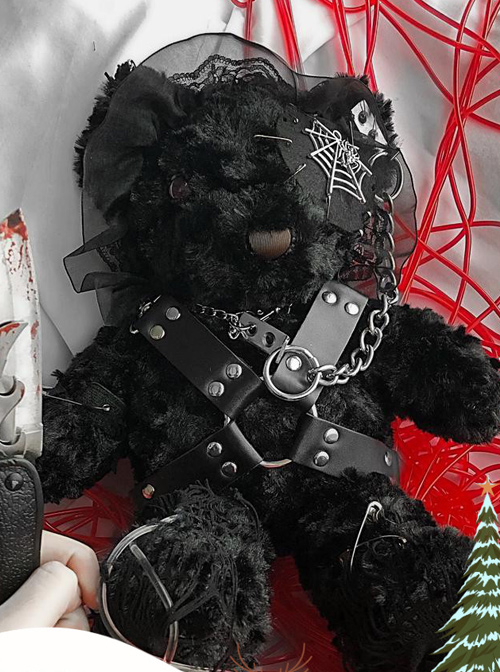 Hell Bear Series Black Plush Gothic Lolita Bag