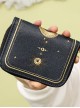 Golden Thread Embroidery Pearlescent PU Gothic Lolita Wallet