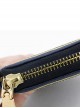 Golden Thread Embroidery Pearlescent PU Gothic Lolita Wallet