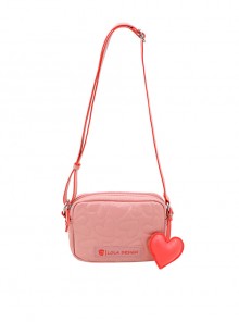 Cute Heart Pattern Soft PU Leather Square Shaped Sweet Lolita Shoulder Bag