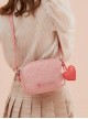 Cute Heart Pattern Soft PU Leather Square Shaped Sweet Lolita Shoulder Bag