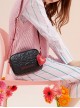 Cute Heart Pattern Soft PU Leather Square Shaped Sweet Lolita Shoulder Bag