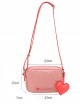 Cute Heart Pattern Soft PU Leather Square Shaped Sweet Lolita Shoulder Bag