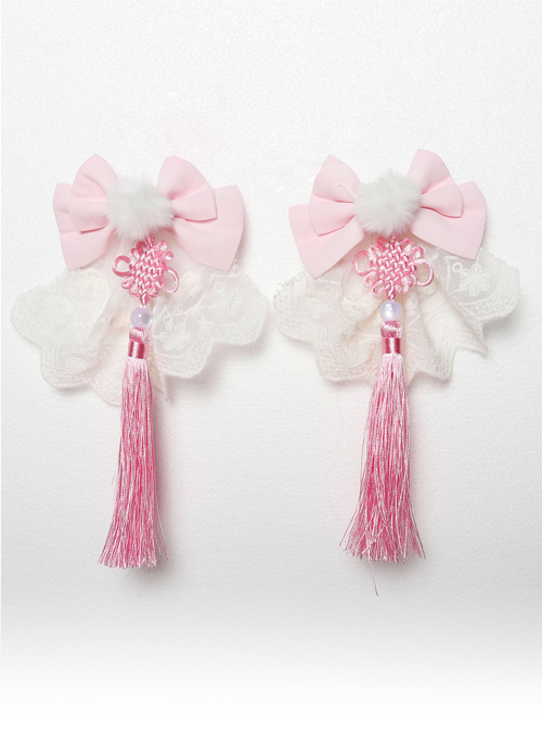 Magic Tea Party Swimming Fish Play Dream Series Chinese Style Lolita Bowknot Hair Clips