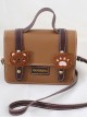 Little Bear Retro Small Square Bag School Lolita Handbag Shoulder Messenger Bag