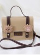 Little Bear Retro Small Square Bag School Lolita Handbag Shoulder Messenger Bag