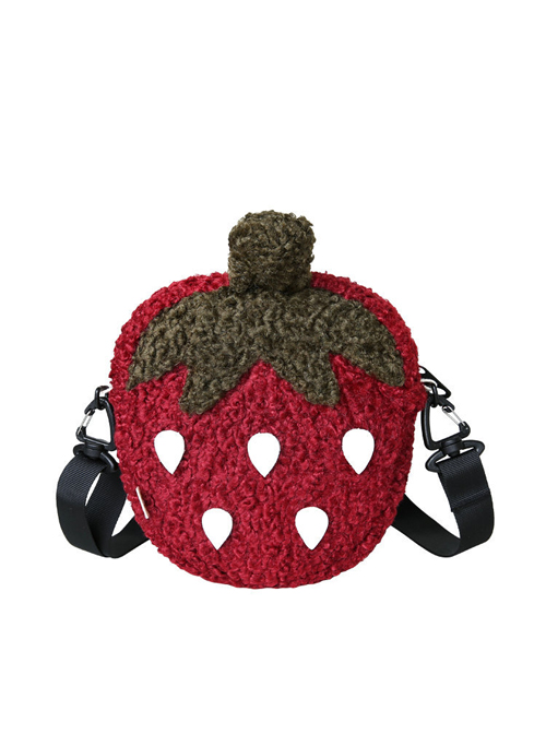 Strawberry Pie Shaped Sweet Lolita Dark Red Inclined Shoulder Bag