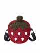 Strawberry Pie Shaped Sweet Lolita Dark Red Inclined Shoulder Bag