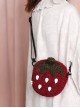 Strawberry Pie Shaped Sweet Lolita Dark Red Inclined Shoulder Bag