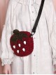 Strawberry Pie Shaped Sweet Lolita Dark Red Inclined Shoulder Bag