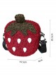 Strawberry Pie Shaped Sweet Lolita Dark Red Inclined Shoulder Bag