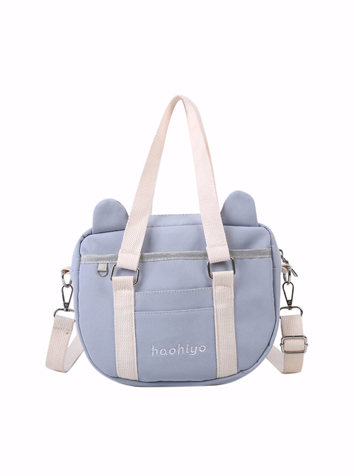 Cute Bear Ears Sweet Lolita Simplicity Canvas Portable Single Shoulder Messenger Bag