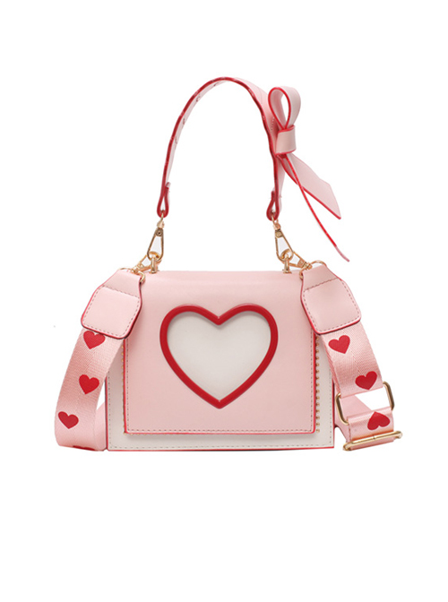 Cute Heart-Shaped Printing Shoulder Straps Sweet Lolita Shoulder Bag