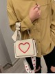 Cute Heart-Shaped Printing Shoulder Straps Sweet Lolita Shoulder Bag