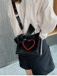 Cute Heart-Shaped Printing Shoulder Straps Sweet Lolita Shoulder Bag