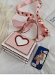 Cute Heart-Shaped Printing Shoulder Straps Sweet Lolita Shoulder Bag