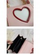 Cute Heart-Shaped Printing Shoulder Straps Sweet Lolita Shoulder Bag