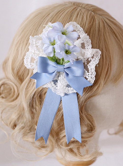 Multicolour Elegant Flowers Lace Brooch Sweet Lolita Hair Clip