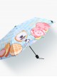 Alice Theme Printing Sweet Lolita Blue Folding Umbrella