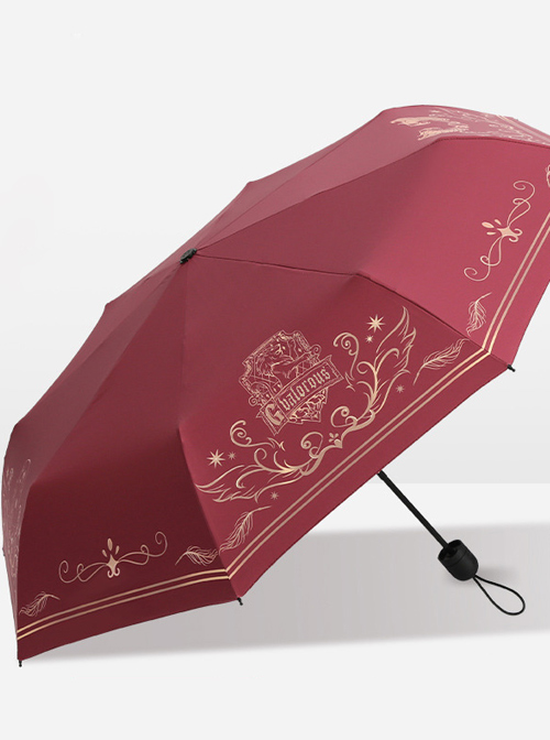 Harry Potter Theme Printing Gryffindor Or Slytherin Classic Lolita Folding Umbrella