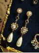 Baroque Palace Retro Pearl Tassel Gorgeous Exquisite Designs Classic Lolita Earrings