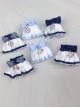 Bowknot School Style Navy Style Pleated Sweet Lolita Hand Sleeves