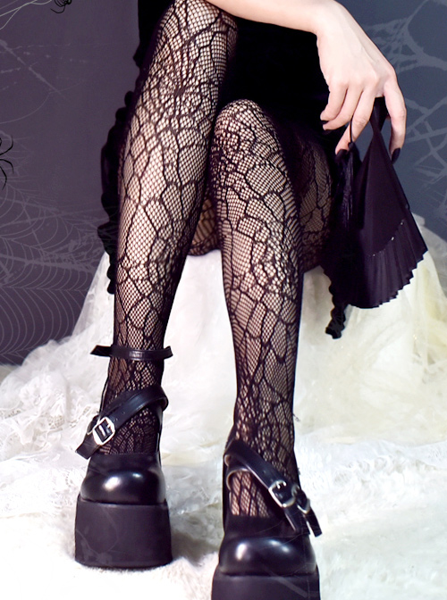 Darkness Harajuku Spider-web Gothic Lolita Hollow Out Pantyhose