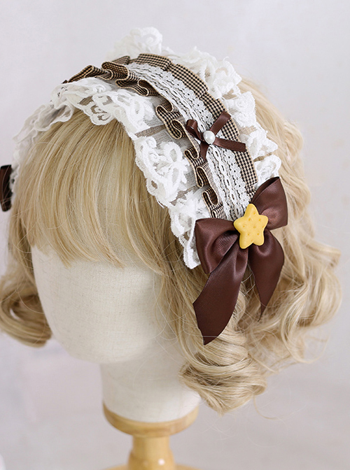 Multicolour Bowknot Desserts Cookies Lace Sweet Lolita Headband