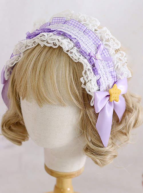 Multicolour Bowknot Desserts Cookies Lace Sweet Lolita Headband