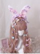 Strawberry Candy Bowknot Rabbit Ears KC Sweet Lolita Headband