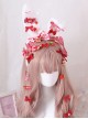 Strawberry Candy Bowknot Rabbit Ears KC Sweet Lolita Headband