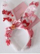 Strawberry Candy Bowknot Rabbit Ears KC Sweet Lolita Headband