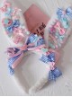 Strawberry Candy Bowknot Rabbit Ears KC Sweet Lolita Headband