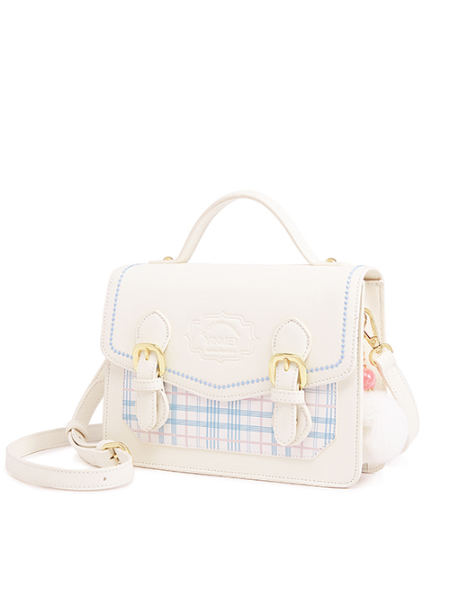 JK Uniform Shoulder Bag Plaid Printing School Lolita Cambridge Bag