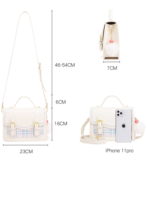 JK Uniform Shoulder Bag Plaid Printing School Lolita Cambridge Bag