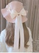 Romantic Elegant Long Ribbon Bowknot Straw Hat Classic Lolita Hat