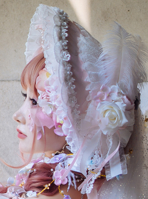 Cherry Blossom Girl Series Headwear Gorgeous Tea Party Classic Lolita Bonnet