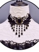 Tassel Pendant Black Lace Gothic Lolita Necklace