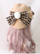 Plaid Bowknot Winter Multicolor Beret Sweet Lolita Hat