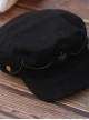 Retro Military Lolita Black Hat