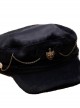 Retro Military Lolita Black Hat