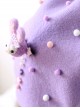 Purple Rabbit Autumn Winter Woolen Cloth Beret Sweet Lolita Hat