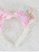 Cute Bowknot Plush Bear Ears Sweet Lolita Headwear