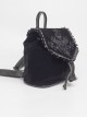 Magic Embroidery Black Velour Bag Gothic Lolita Backpack