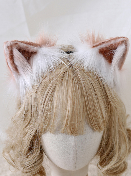 Cute Simulation Animal Ears Headband Plush Cat Ears Sweet Lolita Hair Hoop