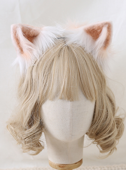 Cute Simulation Animal Ears Headband Plush Cat Ears Sweet Lolita Hair Hoop