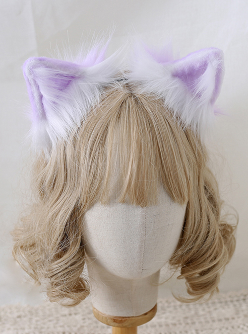 Cute Simulation Animal Ears Headband Plush Cat Ears Sweet Lolita Hair Hoop