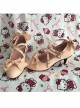 Pearl Strand Pink Bowknot Matte Lolita High Heel Shoes